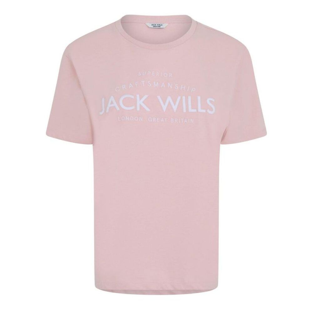 Jack Wills Womens/Ladies Forstal Boyfriend T-Shirt / Pink